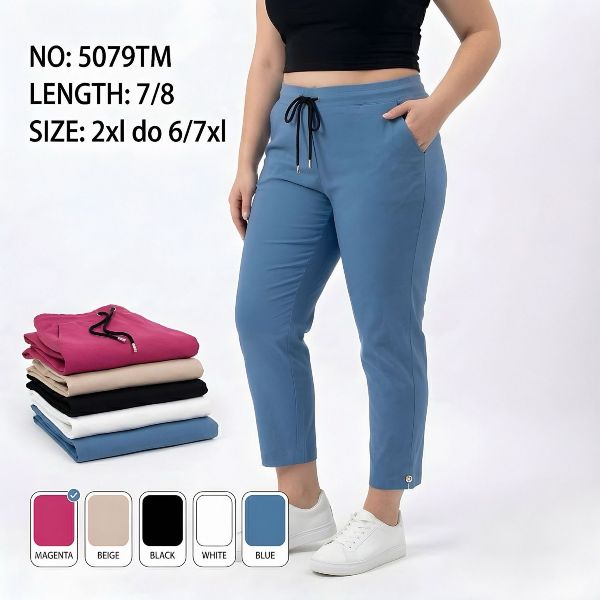 Spodnie damskie 7/8 Roz 2XL-6XL, Mix Kolor Paczka 10 szt